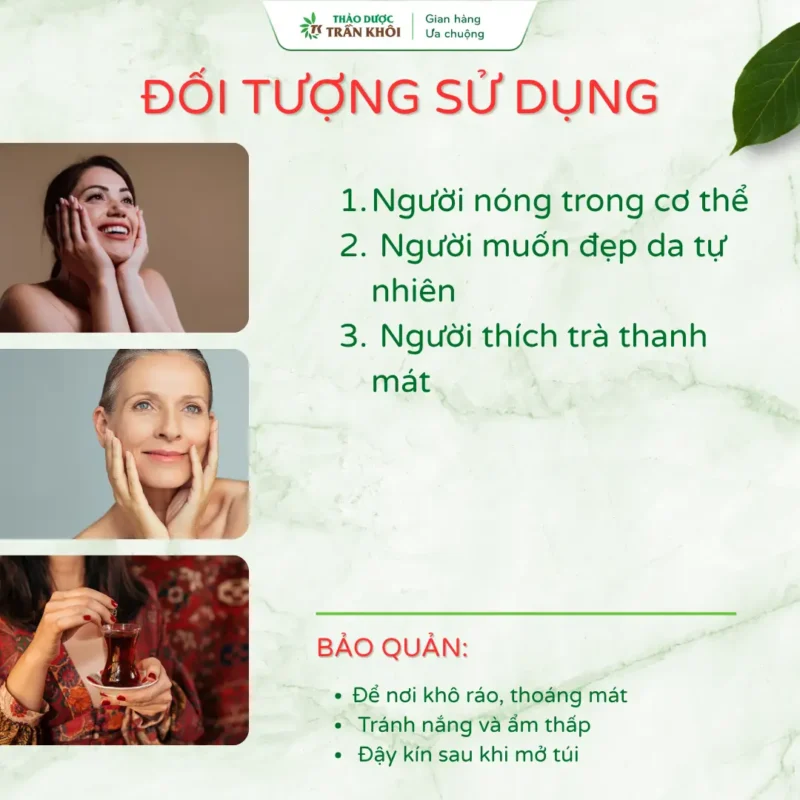 Đối tượng sử dụng hoa atiso đỏ thảo dược trần khôi