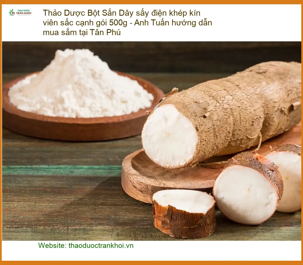 Bột Sắn Dây sấy điện khép kín viên sắc cạnh gói 500g - Anh Tuấn hướng dẫn viên mua sắm tại Tân Phú - Địa chỉ bán sỉ lẻ TPHCM