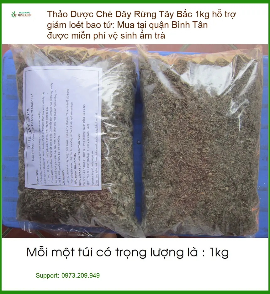 Chè Dây Rừng Tây Bắc 1kg hỗ trợ giảm loét bao tử - Đơn vị cung cấp Chè Dây