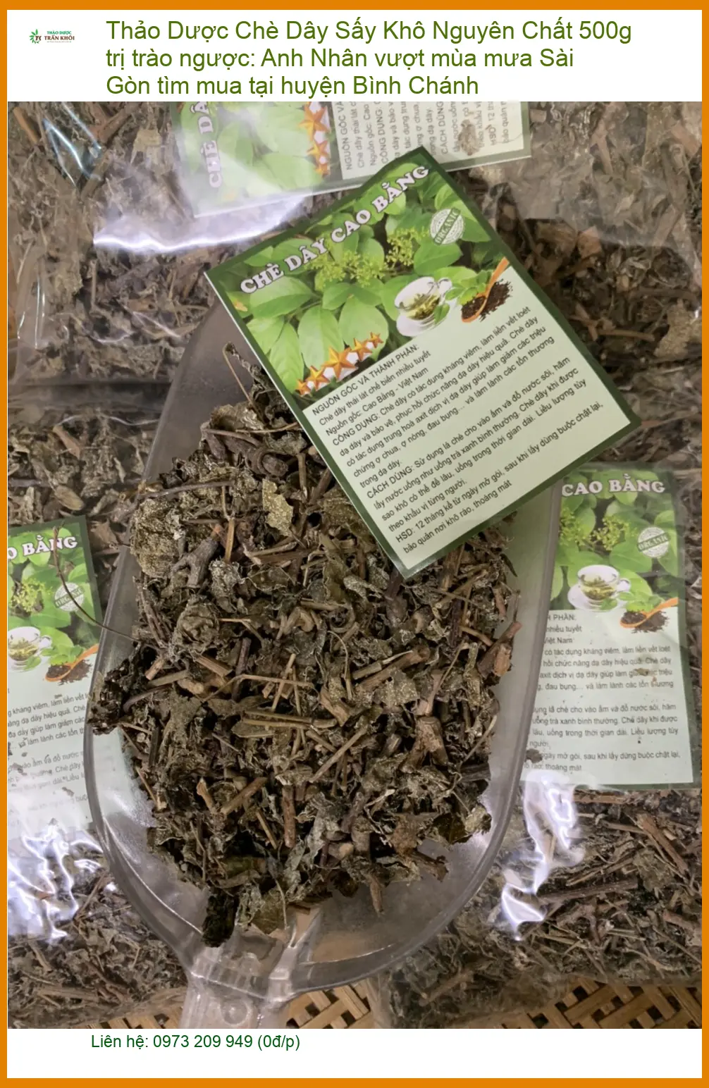 Chè Dây Sấy Khô Nguyên Chất 500g trị trào ngược - Bán có sẵn TPHCM