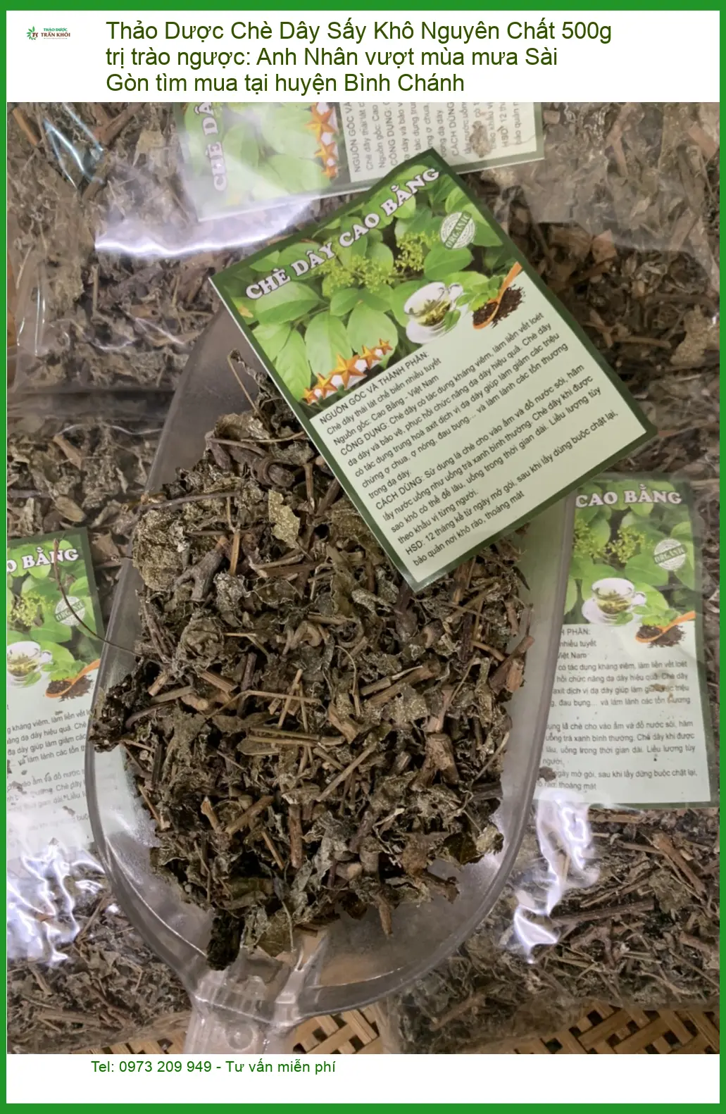 Chè Dây Sấy Khô Nguyên Chất 500g - Địa chỉ Bán Giao nhanh TPHCM