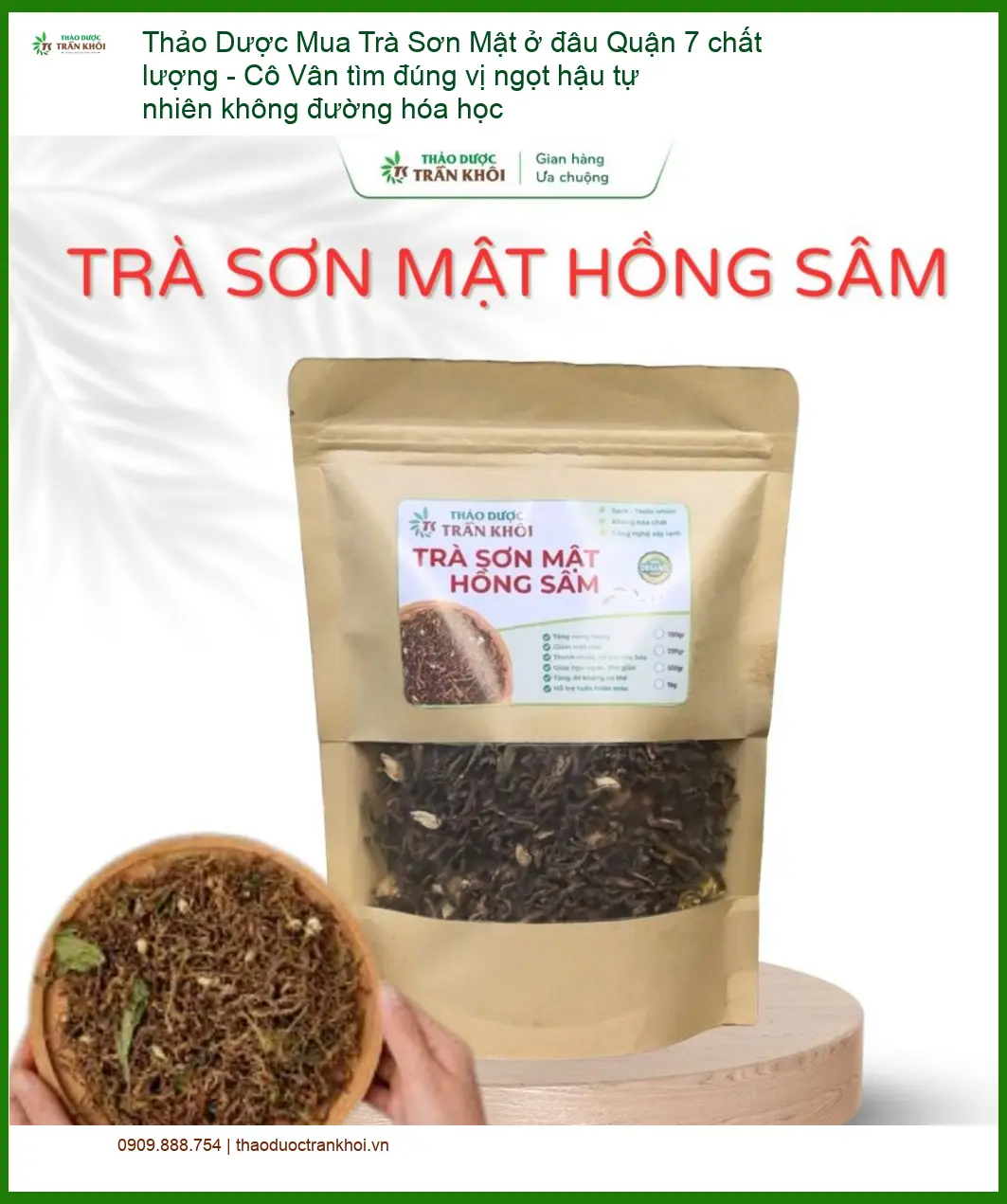 Mua Trà Sơn Mật ở đâu Quận 7 chất lượng - Cô Vân - Địa chỉ Bán Giao nhanh