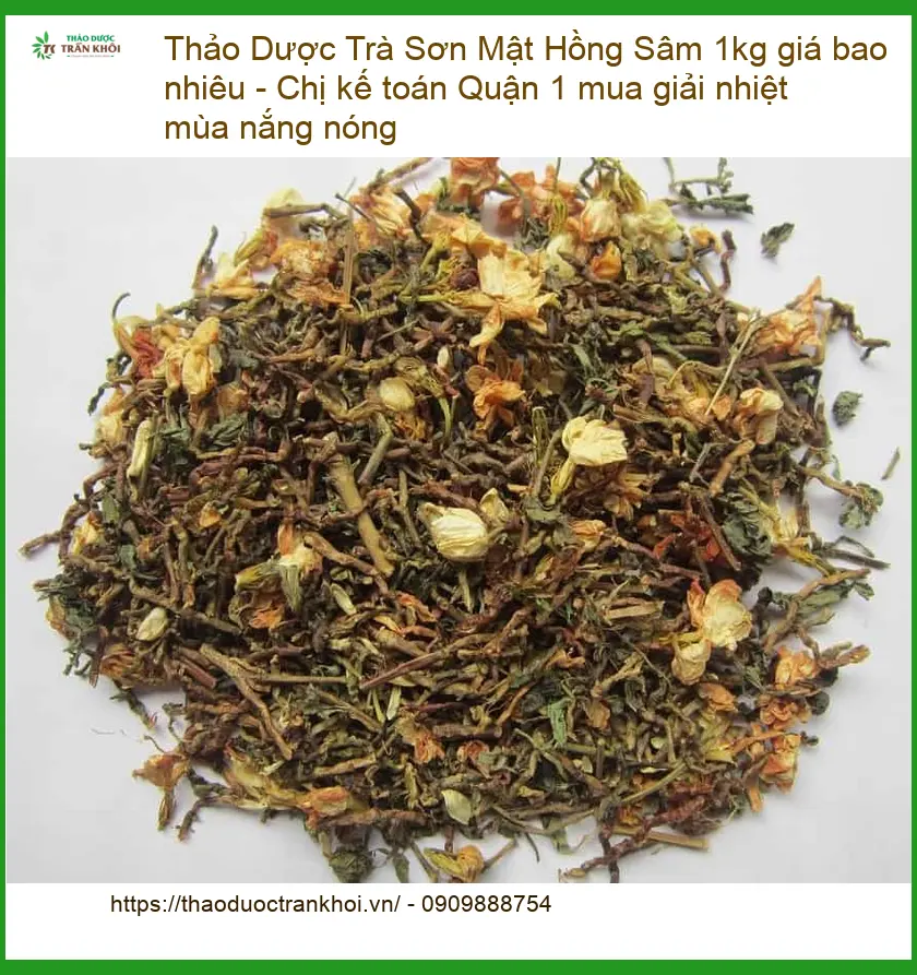 Trà Sơn Mật Hồng Sâm 1kg - Chị Thảo Quận 1 mua giải nhiệt - Địa chỉ Bán Giao nhanh