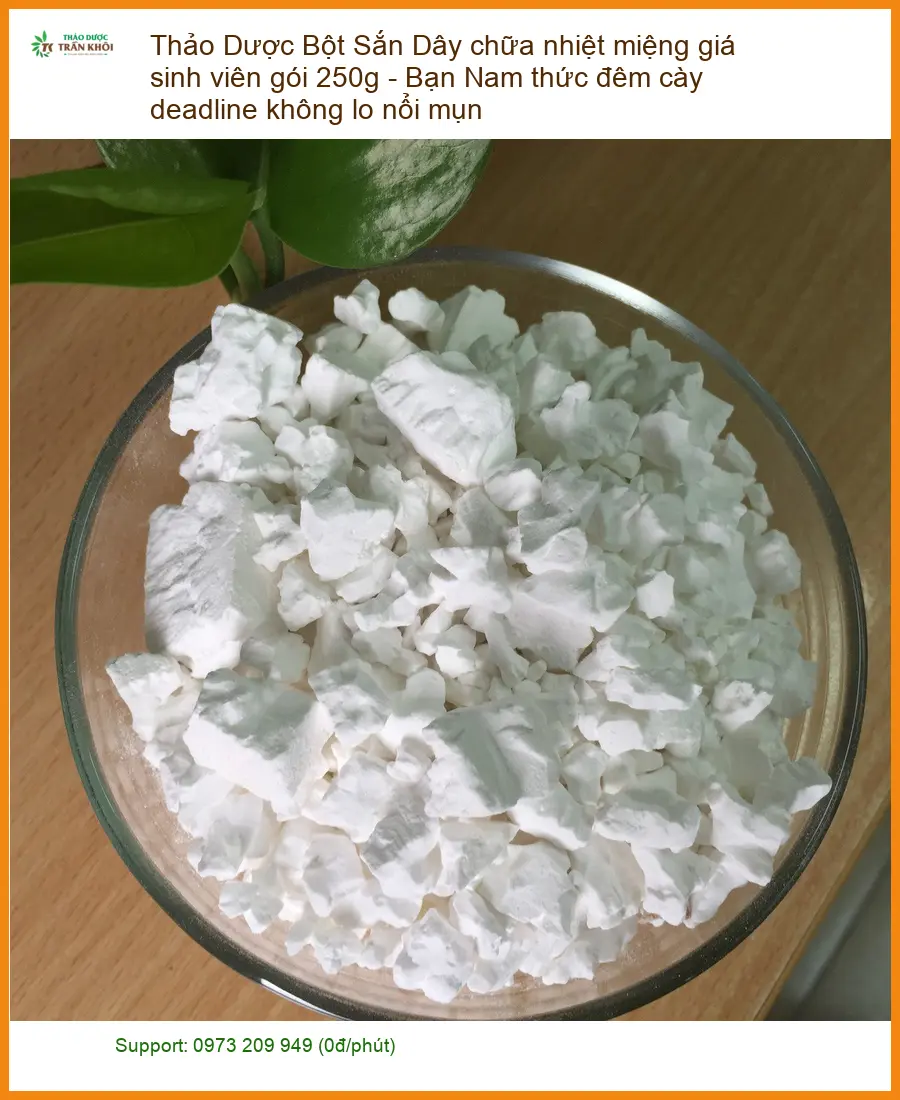 Bột Sắn Dây chữa nhiệt miệng gói 250g - Địa chỉ Cung cấp Có sẵn tại TPHCM