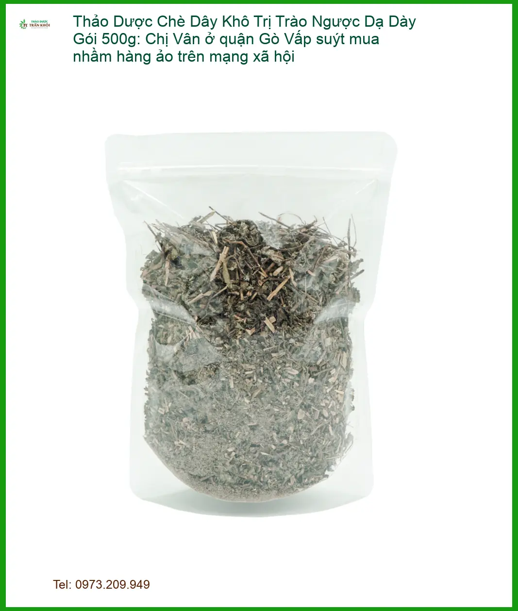 Chè Dây Khô Trị Trào Ngược Dạ Dày Gói 500g - Đơn vị Bán Giao nhanh tại TPHCM