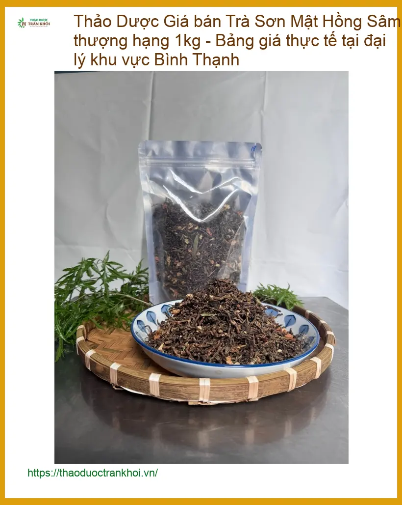 Trà Sơn Mật Hồng Sâm loại thượng hạng 1kg - Địa chỉ bán giao nhanh TPHCM