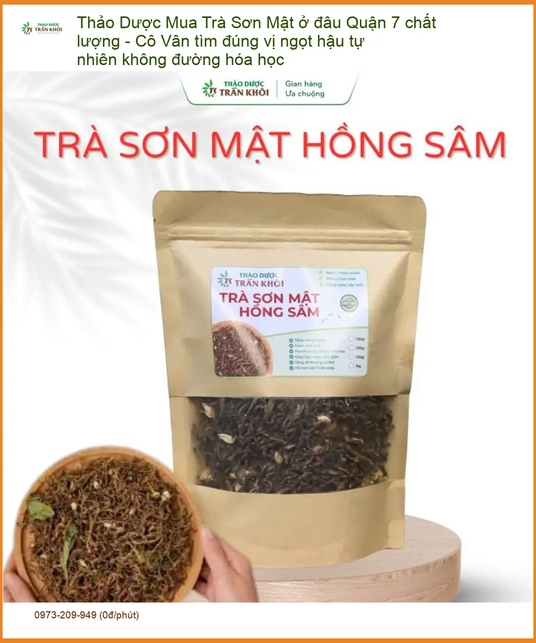 Trà Sơn Mật Quận 7 chất lượng - Vị ngọt hậu tự nhiên - Địa chỉ Bán Giao nhanh