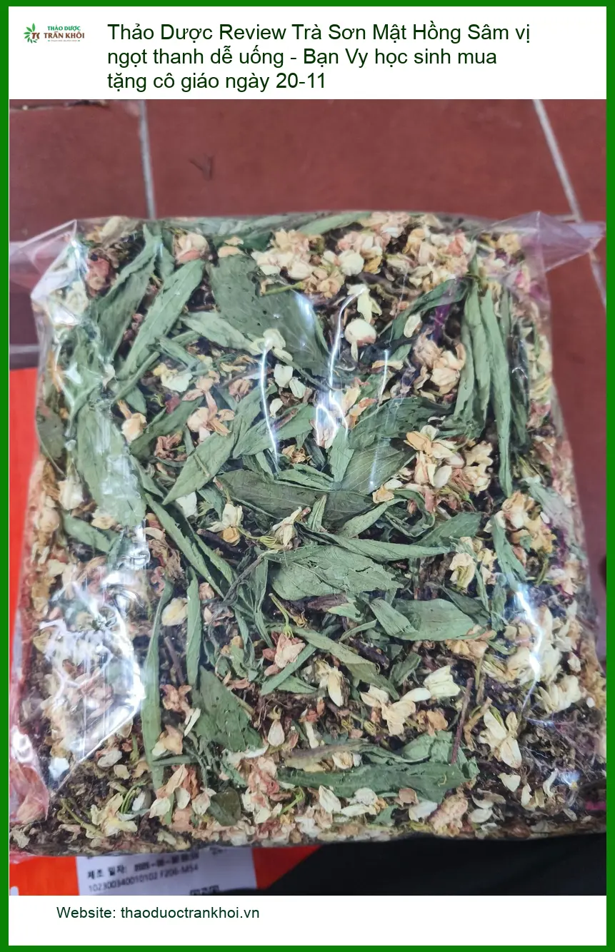 Trà Sơn Mật Hồng Sâm vị ngọt thanh dễ uống - Địa chỉ Bán Giao nhanh TPHCM