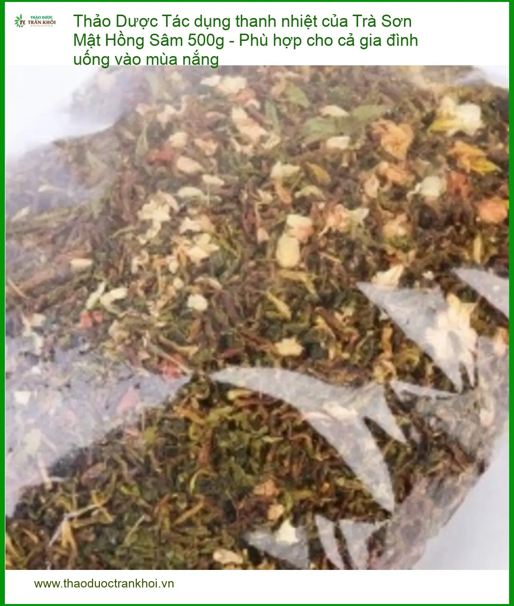 Trà Sơn Mật Hồng Sâm 500g thanh nhiệt - Địa chỉ Cung cấp Có sẵn TPHCM