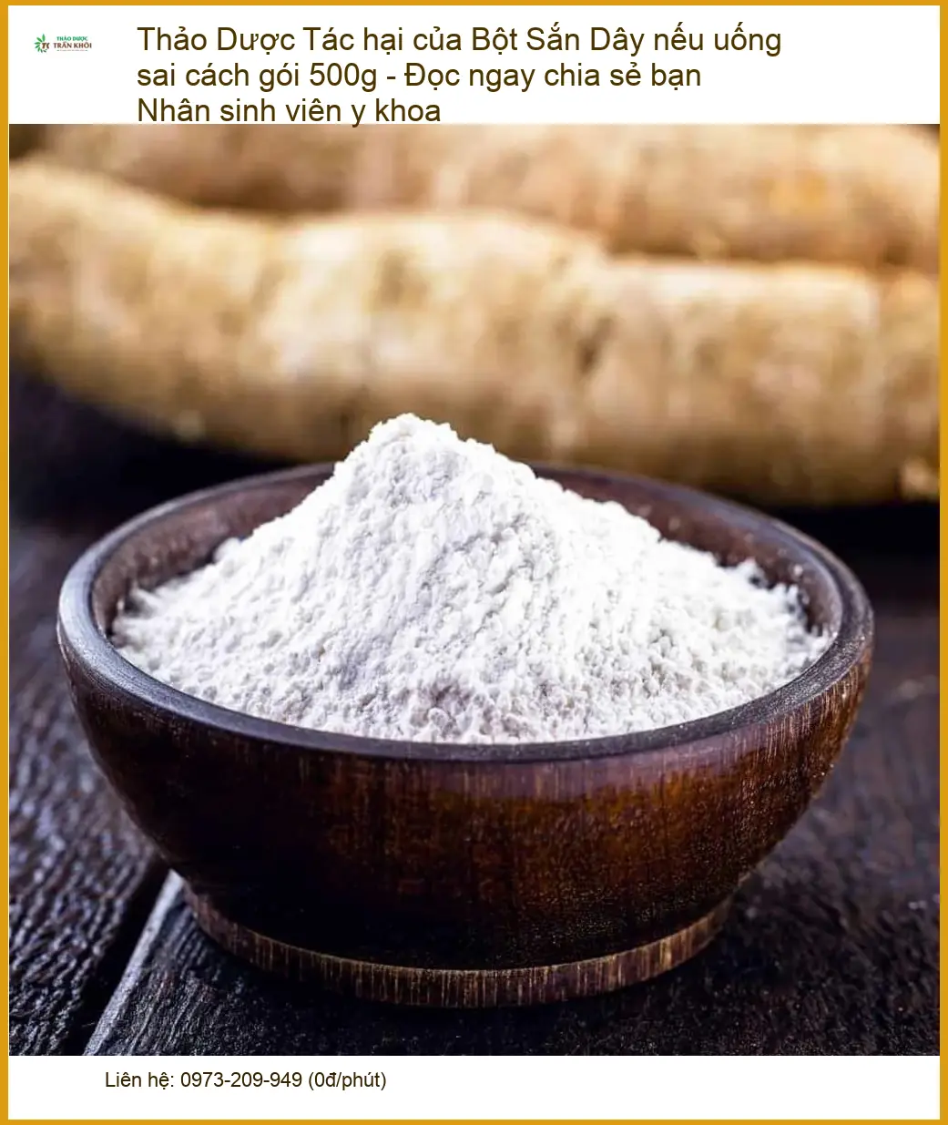 Bột Sắn Dây 500g - Tác hại uống sai cách | Địa chỉ Bán Giao nhanh TPHCM