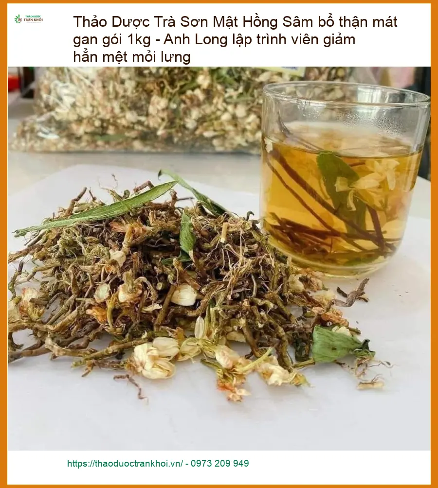 Trà Sơn Mật Hồng Sâm bổ thận mát gan gói 1kg - Địa chỉ Cung cấp Có sẵn TPHCM