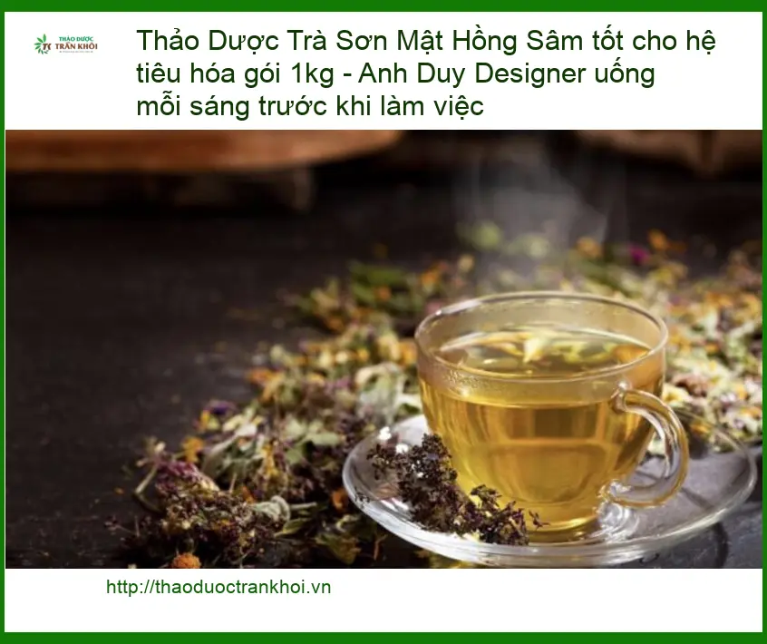 Trà Sơn Mật Hồng Sâm tốt cho hệ tiêu hóa gói 1kg - Giao nhanh TPHCM