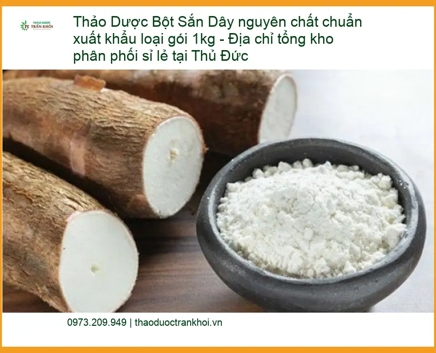 Bột Sắn Dây nguyên chất chuẩn xuất khẩu 1kg - Địa chỉ Bán Giao nhanh TPHCM