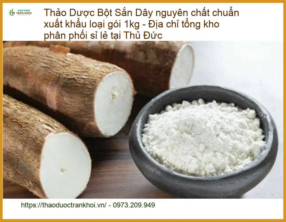 Bột Sắn Dây nguyên chất chuẩn xuất khẩu loại gói 1kg - Địa chỉ Bán Giao nhanh