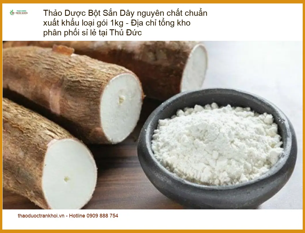 Bột Sắn Dây nguyên chất chuẩn xuất khẩu loại gói 1kg - Địa chỉ bán sỉ lẻ TPHCM