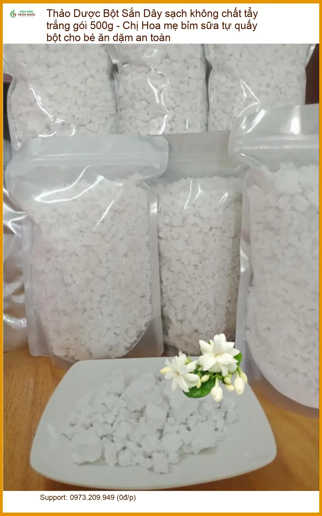 Bột Sắn Dây sạch không chất tẩy trắng gói 500g - Bán sỉ lẻ TPHCM