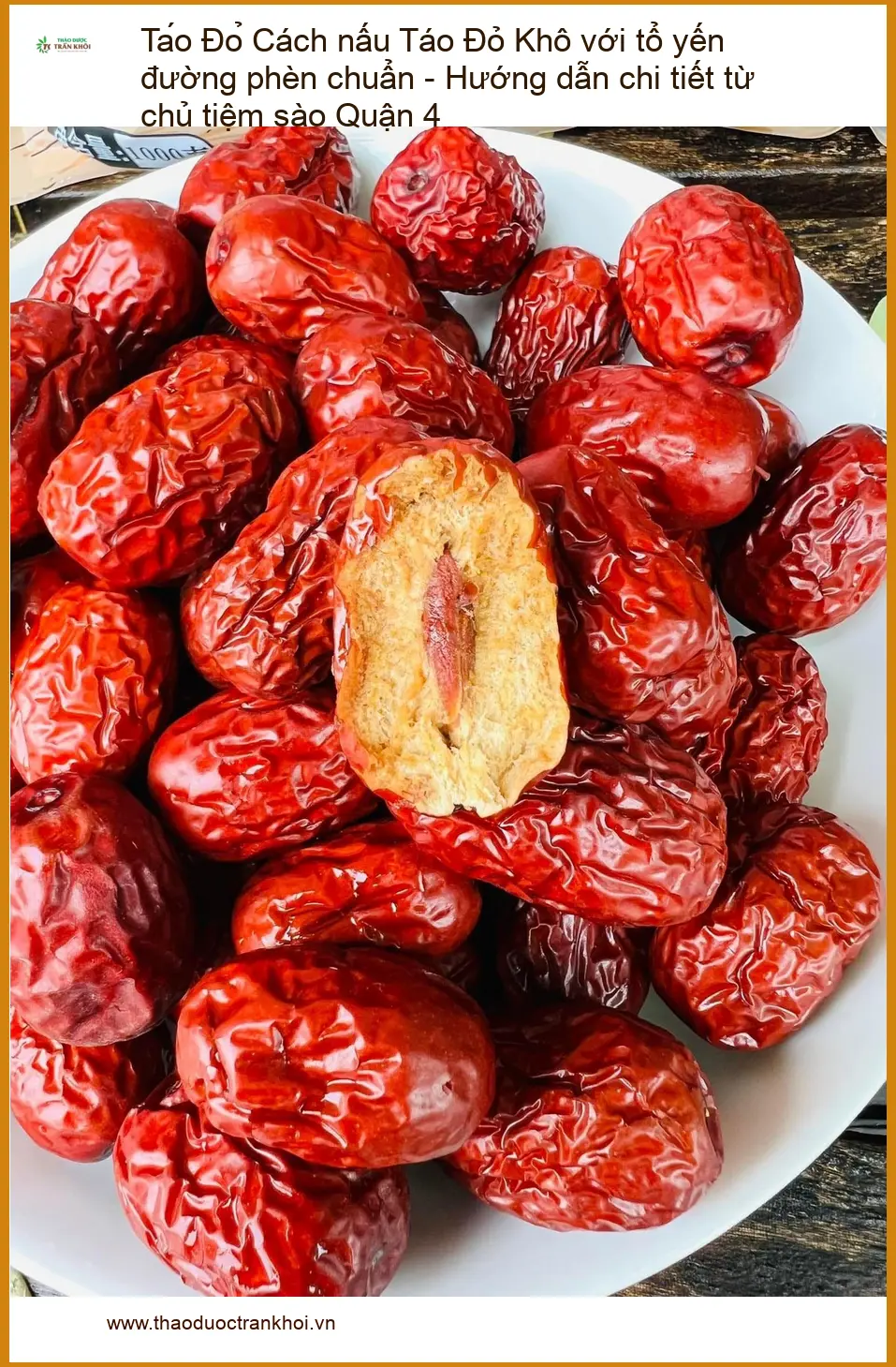 Táo Đỏ Khô với tổ yến đường phèn - Địa chỉ Bán Giao nhanh tại Quận 4 TPHCM