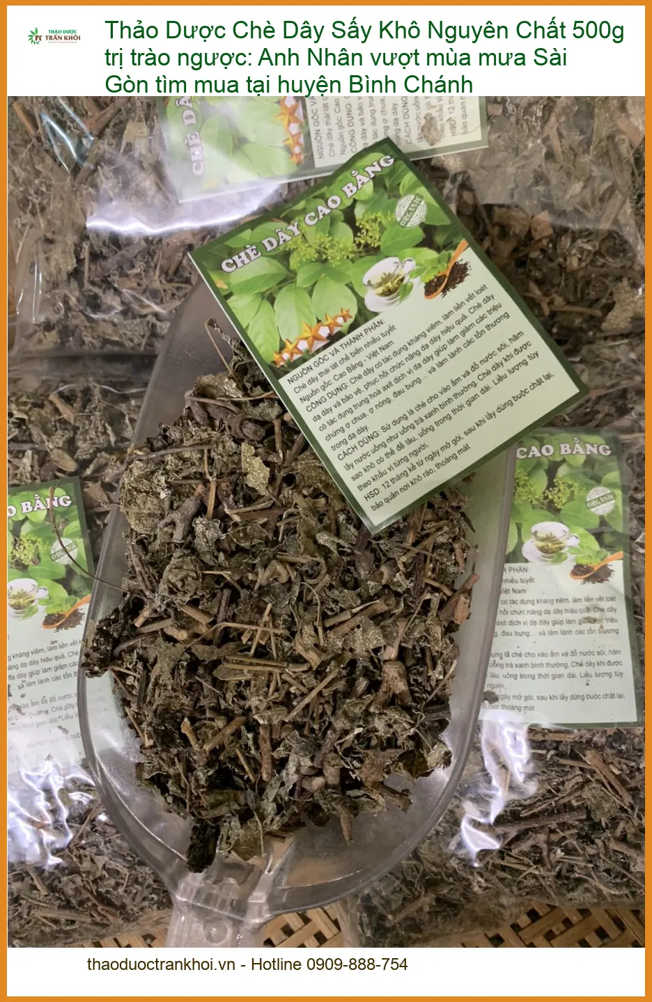 Chè Dây Sấy Khô Nguyên Chất 500g trị trào ngược - Bán Giao nhanh TPHCM