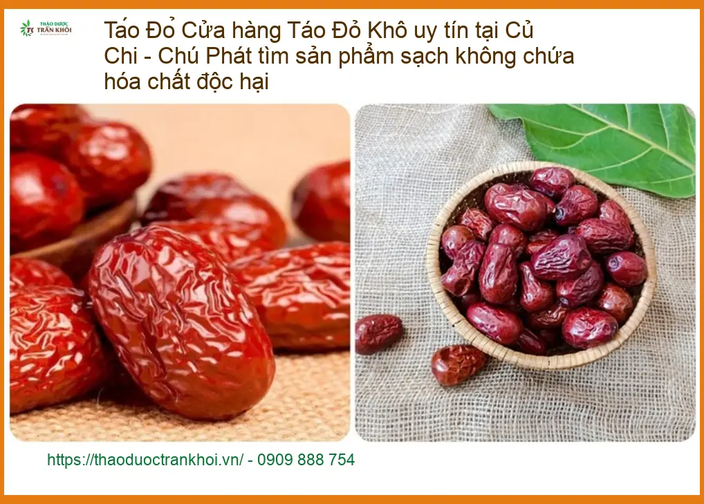 Táo Đỏ Khô Sạch Củ Chi - Chú Phát - Đơn vị cung cấp sỉ lẻ có sẵn tại TPHCM