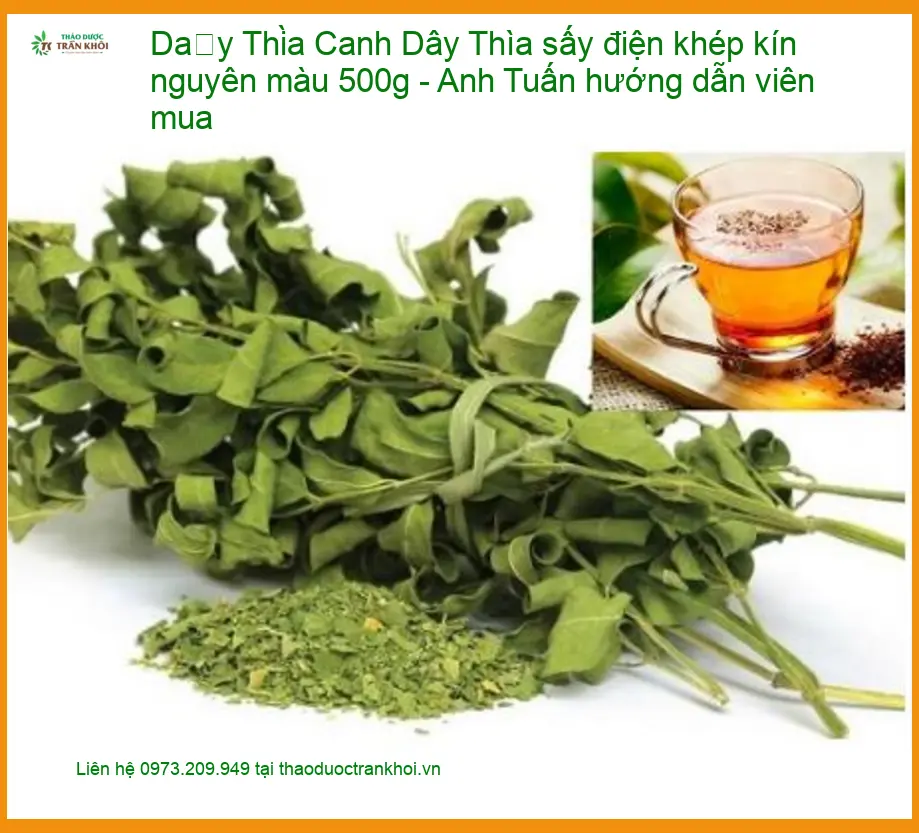 Dây Thìa Canh sấy điện khép kín nguyên màu 500g - Anh Tuấn hướng dẫn viên mua - HCM