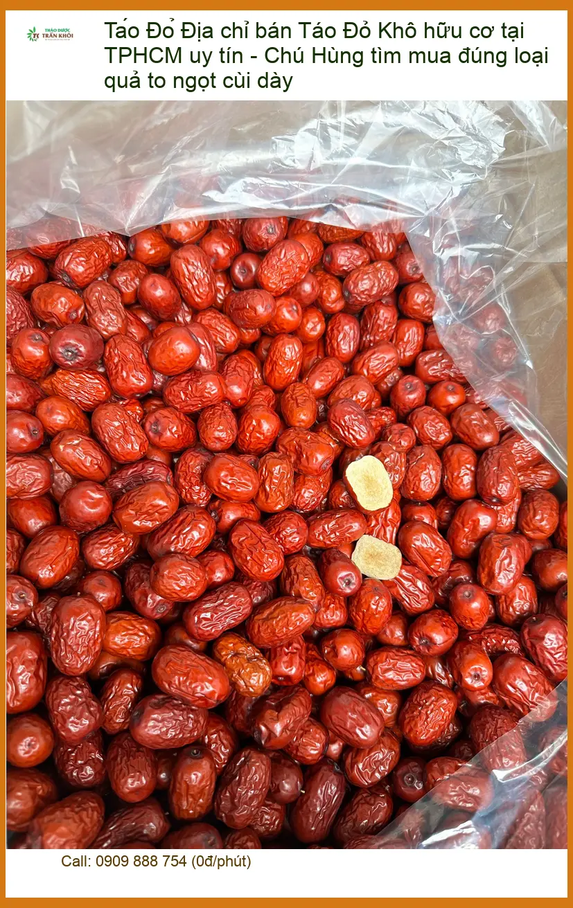 Táo Đỏ Khô hữu cơ - Địa chỉ Bán Giao nhanh tại TPHCM uy tín