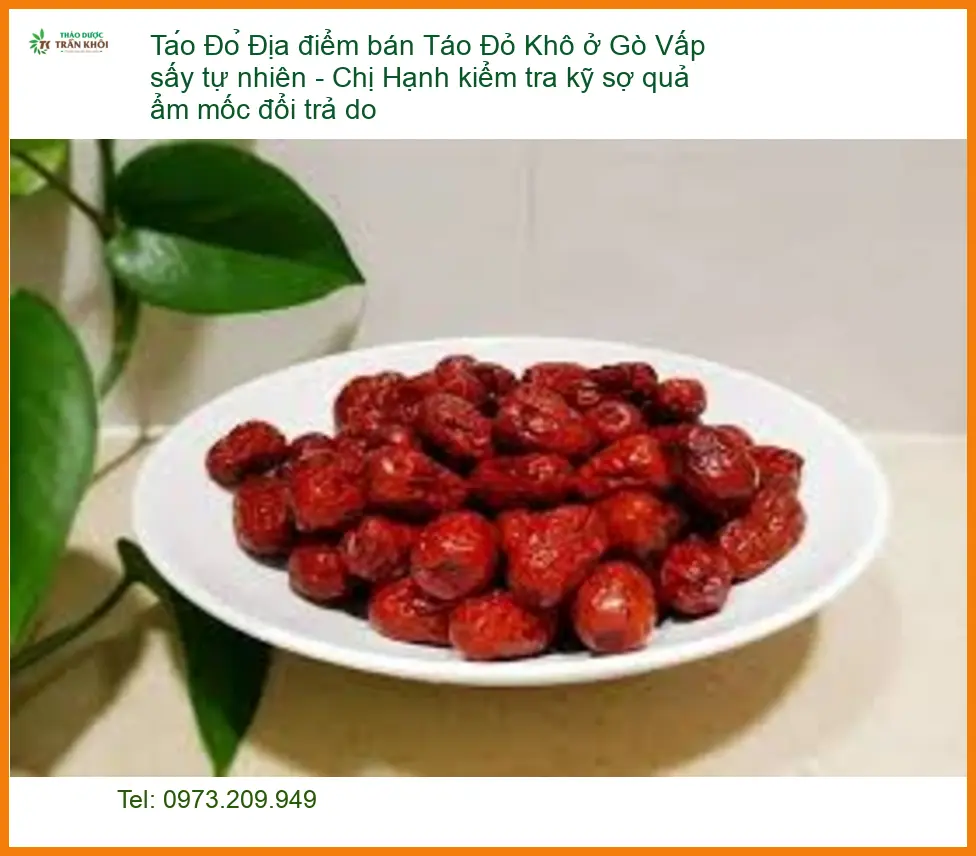 Táo Đỏ Khô Gò Vấp sấy tự nhiên, Chị Hạnh kiểm kỹ - Địa chỉ bán giao nhanh