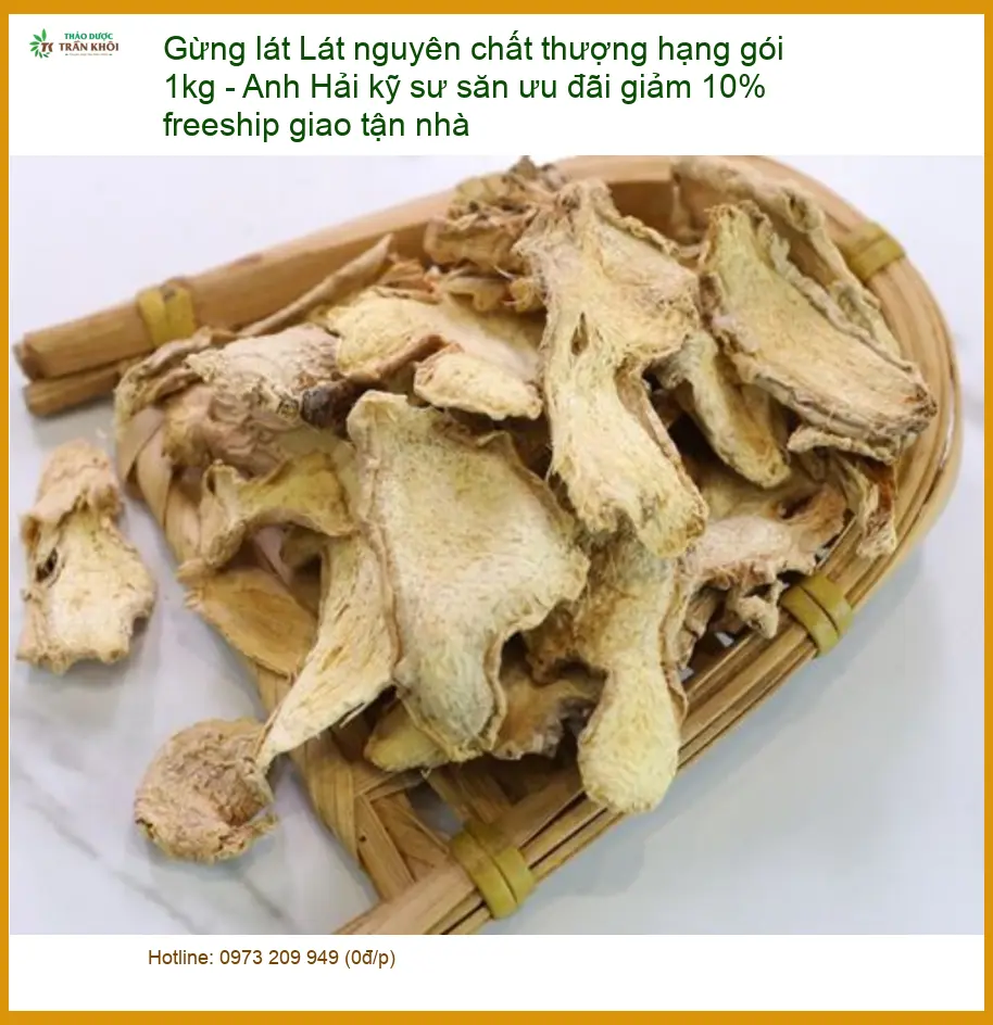 Gừng Lát nguyên chất thượng hạng gói 1kg - Địa chỉ bán có sẵn tại TPHCM
