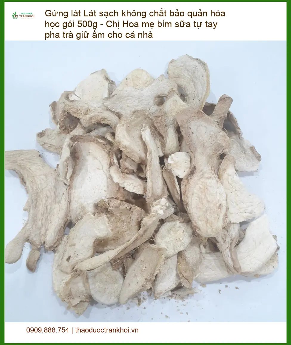 Gừng Lát sạch 500g không chất bảo quản - Địa chỉ Bán Giao nhanh TPHCM