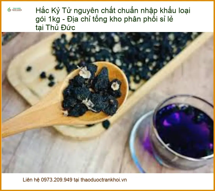 Hắc Kỷ Tử nguyên chất chuẩn nhập khẩu loại gói 1kg - Địa chỉ sỉ lẻ giao nhanh TPHCM