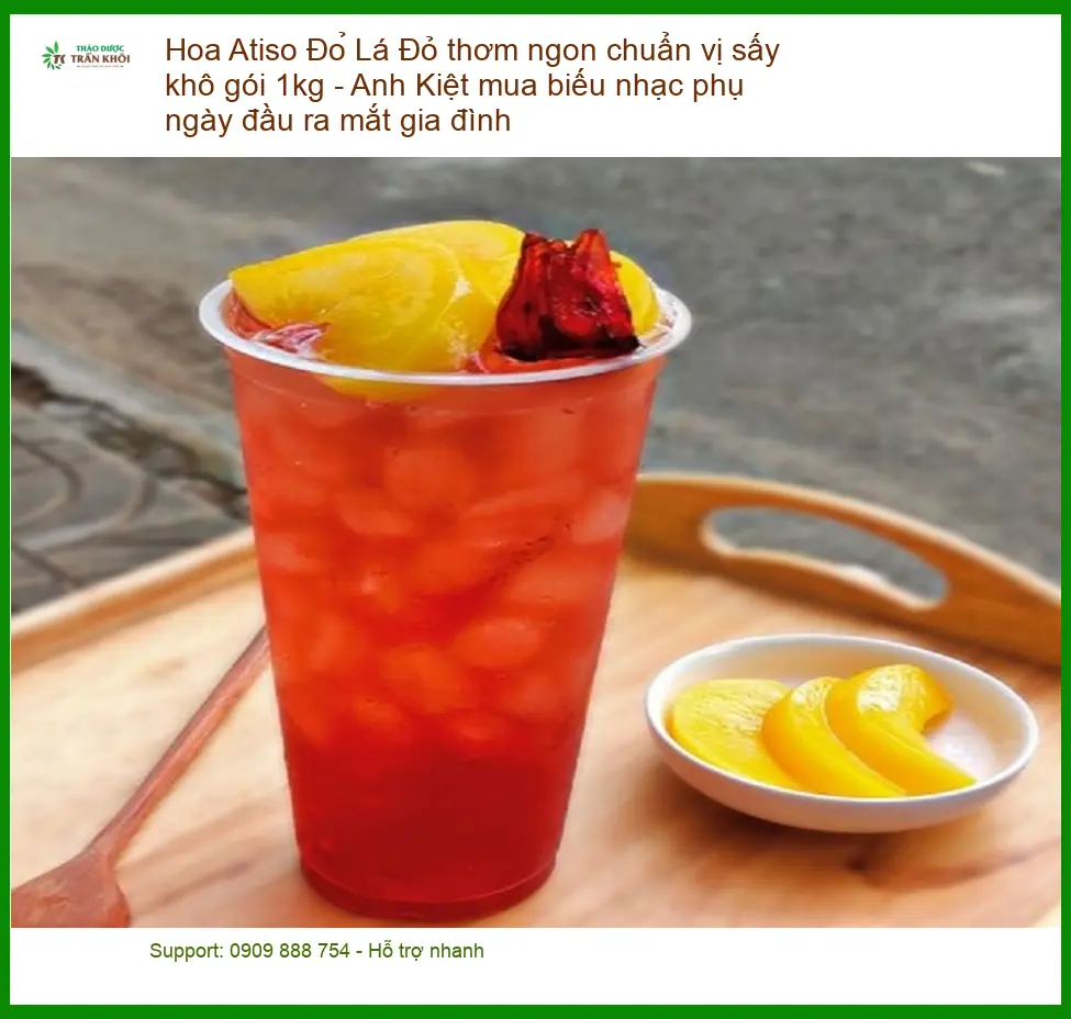 Lá Hoa Atiso Đỏ thơm ngon chuẩn vị sấy khô gói 1kg - Sỉ lẻ Giao nhanh TPHCM