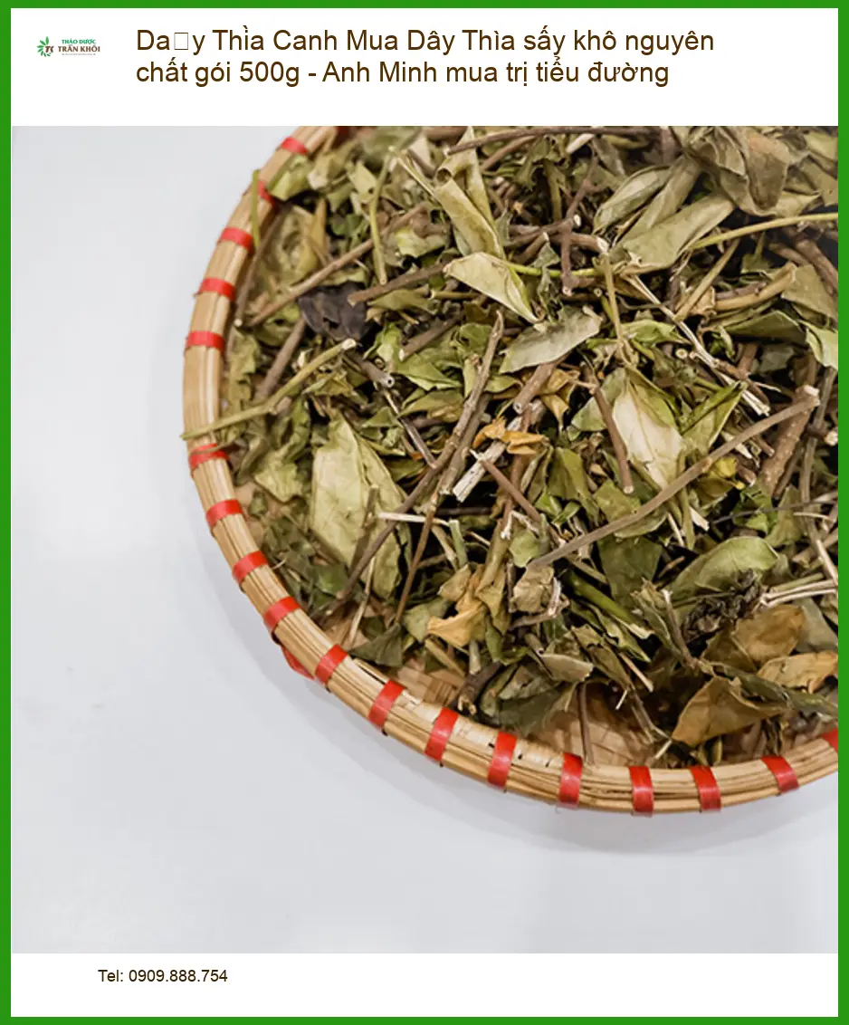 Dây Thìa Canh sấy khô nguyên chất gói 500g - Địa chỉ bán Giao nhanh TPHCM