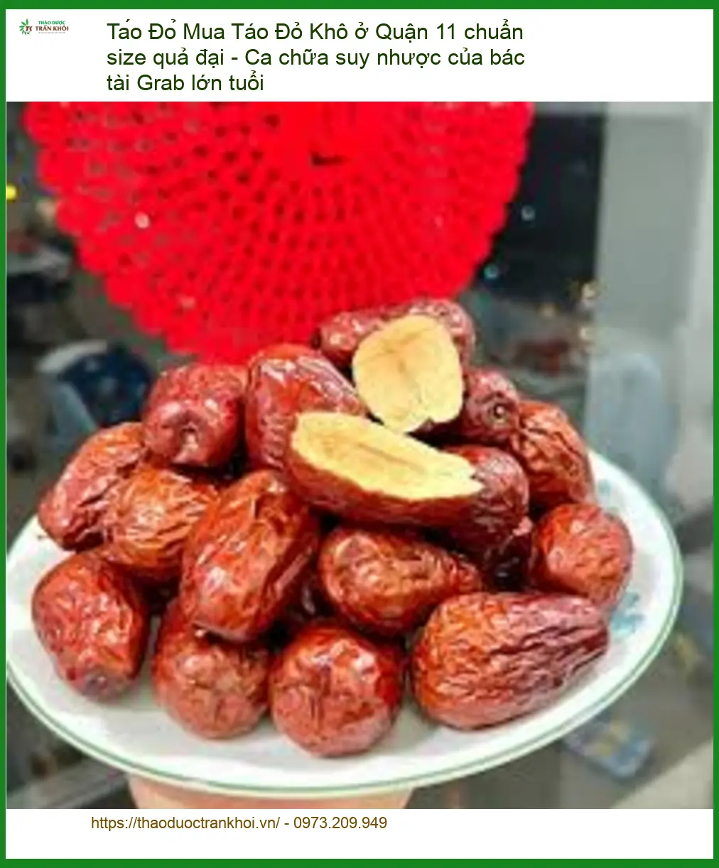 Táo Đỏ Khô Quận 11 chuẩn size quả đại - Địa chỉ bán sỉ lẻ giao nhanh TPHCM
