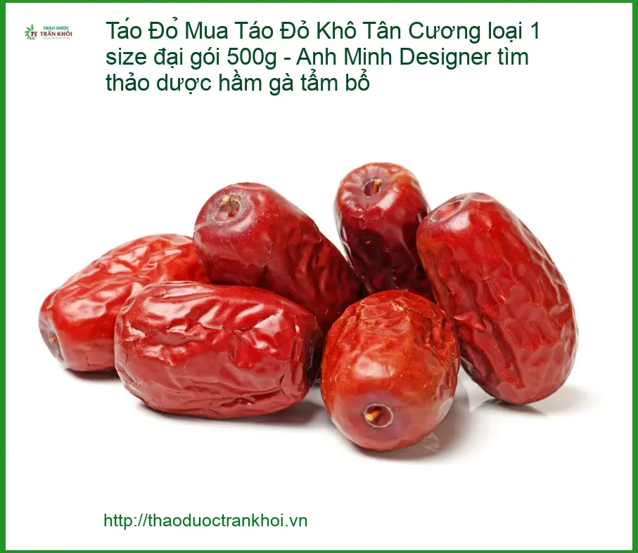 Táo Đỏ Khô Tân Cương loại 1 size đại gói 500g - Địa chỉ Bán Giao nhanh TPHCM
