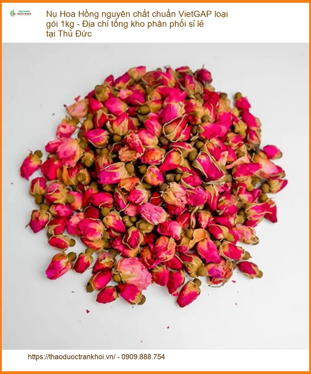 Nụ Hoa Hồng nguyên chất chuẩn VietGAP loại gói 1kg - Địa chỉ Sỉ lẻ Giao nhanh tại Thủ Đức