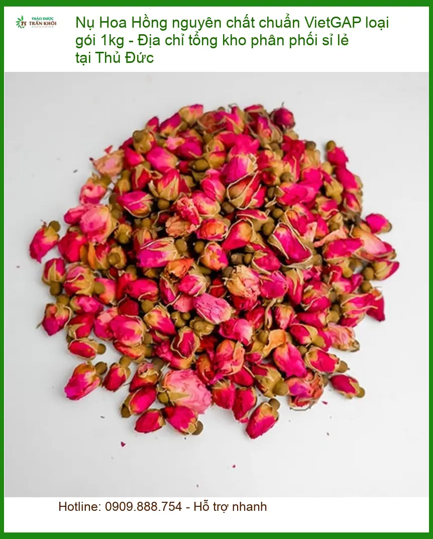 Nụ Hoa Hồng nguyên chất chuẩn VietGAP loại gói 1kg - Sỉ lẻ Giao nhanh TPHCM