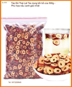Tác dụng bồi bổ của Táo Đỏ Lát 500g - Phù hợp nấu canh giải nhiệt - Bán