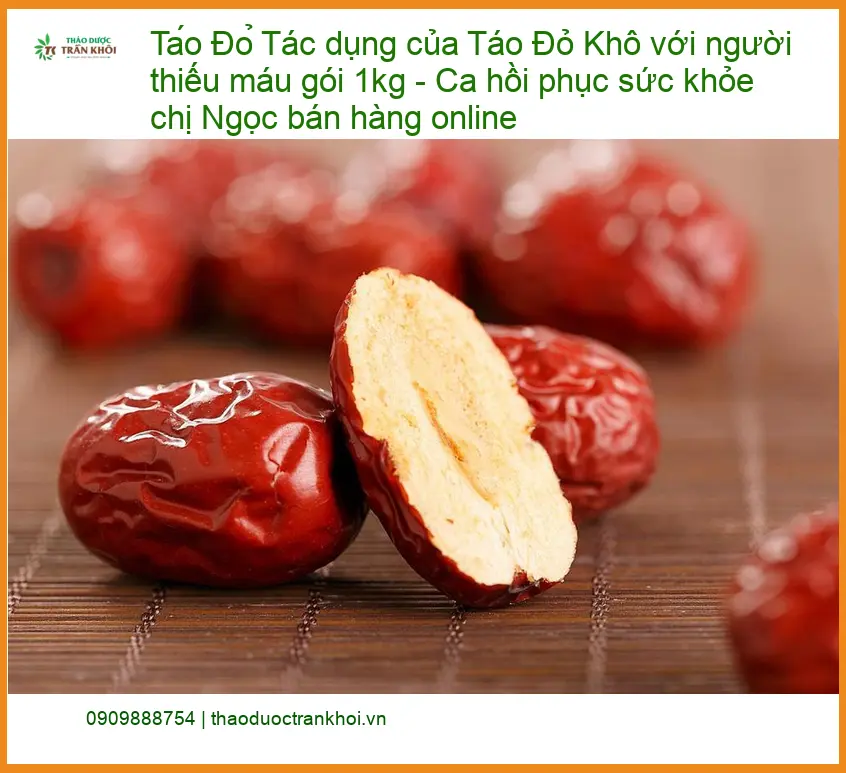 Táo Đỏ Khô 1kg cho người thiếu máu - Đơn vị cung cấp giao nhanh TPHCM