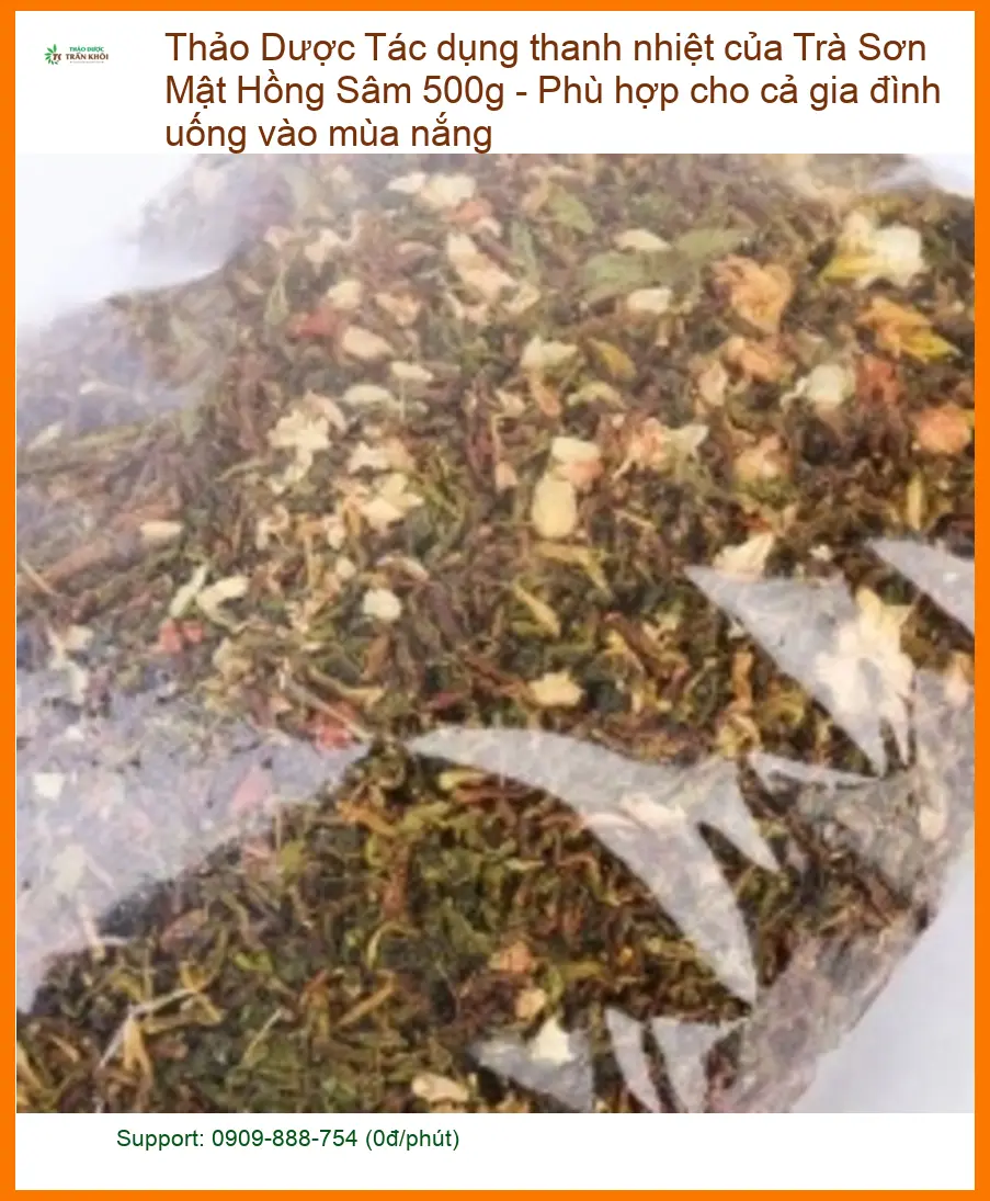Trà Sơn Mật Hồng Sâm 500g thanh nhiệt gia đình - Địa chỉ bán sỉ lẻ TPHCM