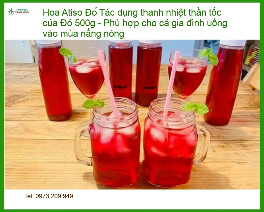 Hoa Atiso Đỏ 500g thanh nhiệt thần tốc - Địa chỉ Bán Giao nhanh TPHCM