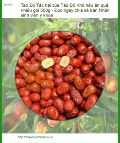 Tác hại của Táo Đỏ Khô 500g - Địa chỉ cung cấp sỉ lẻ giao nhanh tại TPHCM