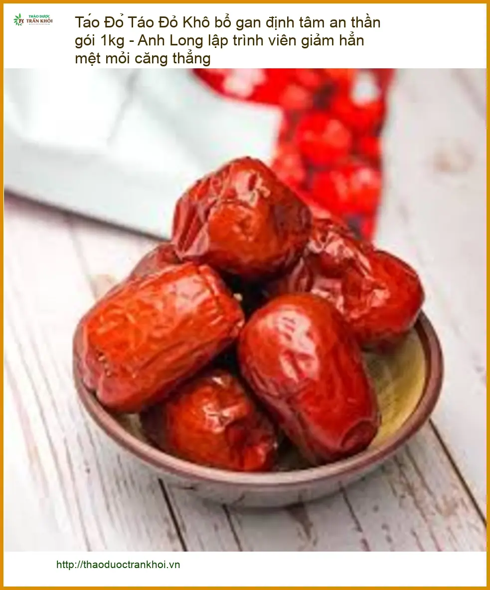 Táo Đỏ Khô bổ gan định tâm an thần gói 1kg - Địa chỉ Bán Giao nhanh TPHCM