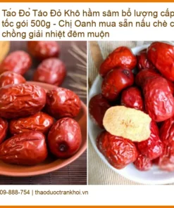 Táo Đỏ Khô hầm sâm bổ lượng cấp tốc gói 500g - Địa chỉ Bán Giao nhanh TPHCM