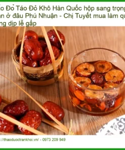 Táo Đỏ Khô Hàn Quốc hộp sang trọng - Đơn vị Bán Táo Đỏ Khô Giao nhanh TPHCM