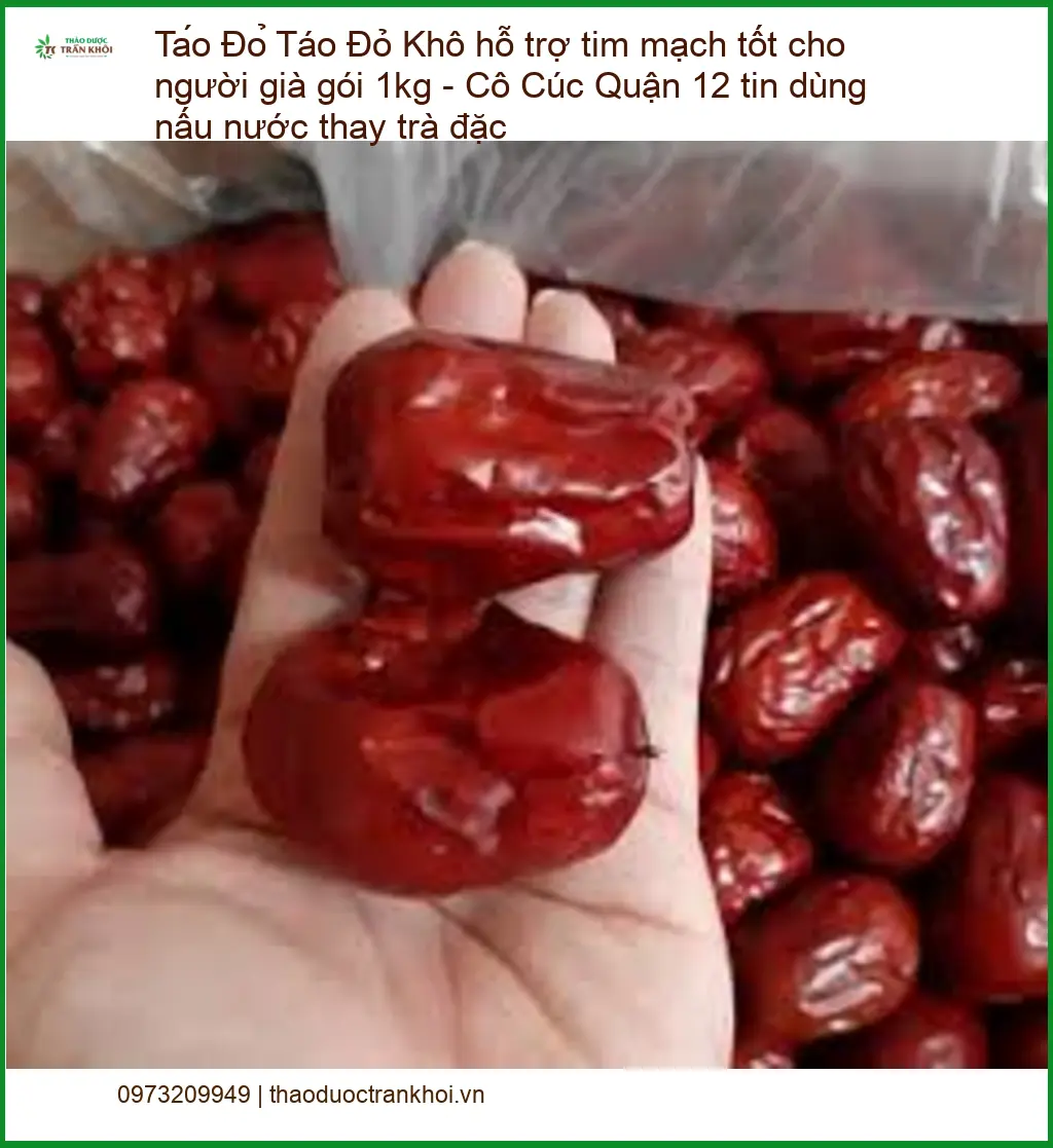 Táo Đỏ Khô hỗ trợ tim mạch tốt cho người già - Địa chỉ bán giao nhanh TPHCM