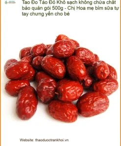 Táo Đỏ Khô sạch không chất bảo quản 500g - Đơn vị cung cấp có sẵn TPHCM