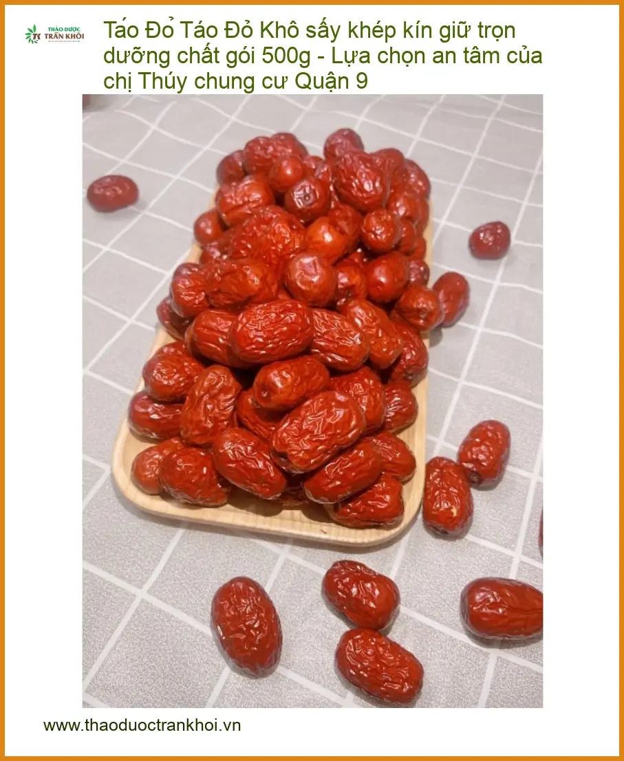 Táo Đỏ Khô sấy khép kín giữ trọn dưỡng chất gói 500g - Đơn vị Cung cấp