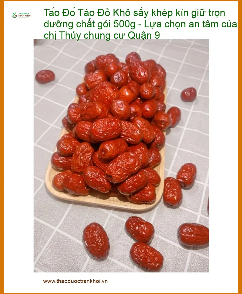 Táo Đỏ Khô sấy khép kín giữ trọn dưỡng chất gói 500g - Giao nhanh TPHCM