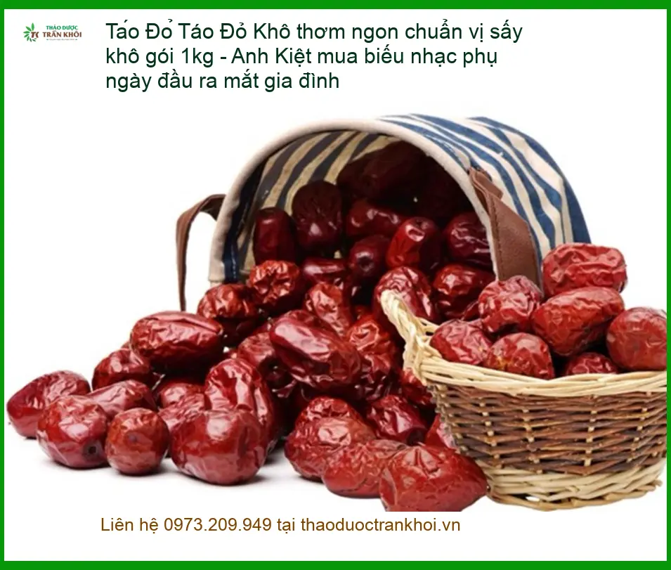 Táo Đỏ Khô thơm ngon chuẩn vị sấy khô gói 1kg - Đơn vị Cung cấp Có sẵn