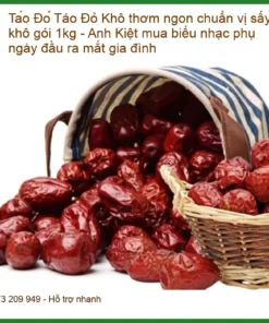 Táo Đỏ Khô thơm ngon chuẩn vị sấy khô gói 1kg - Địa chỉ Bán Giao nhanh TPHCM