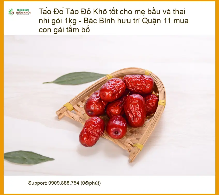 Táo Đỏ Khô tốt cho mẹ bầu và thai nhi gói 1kg - Địa chỉ Bán TPHCM